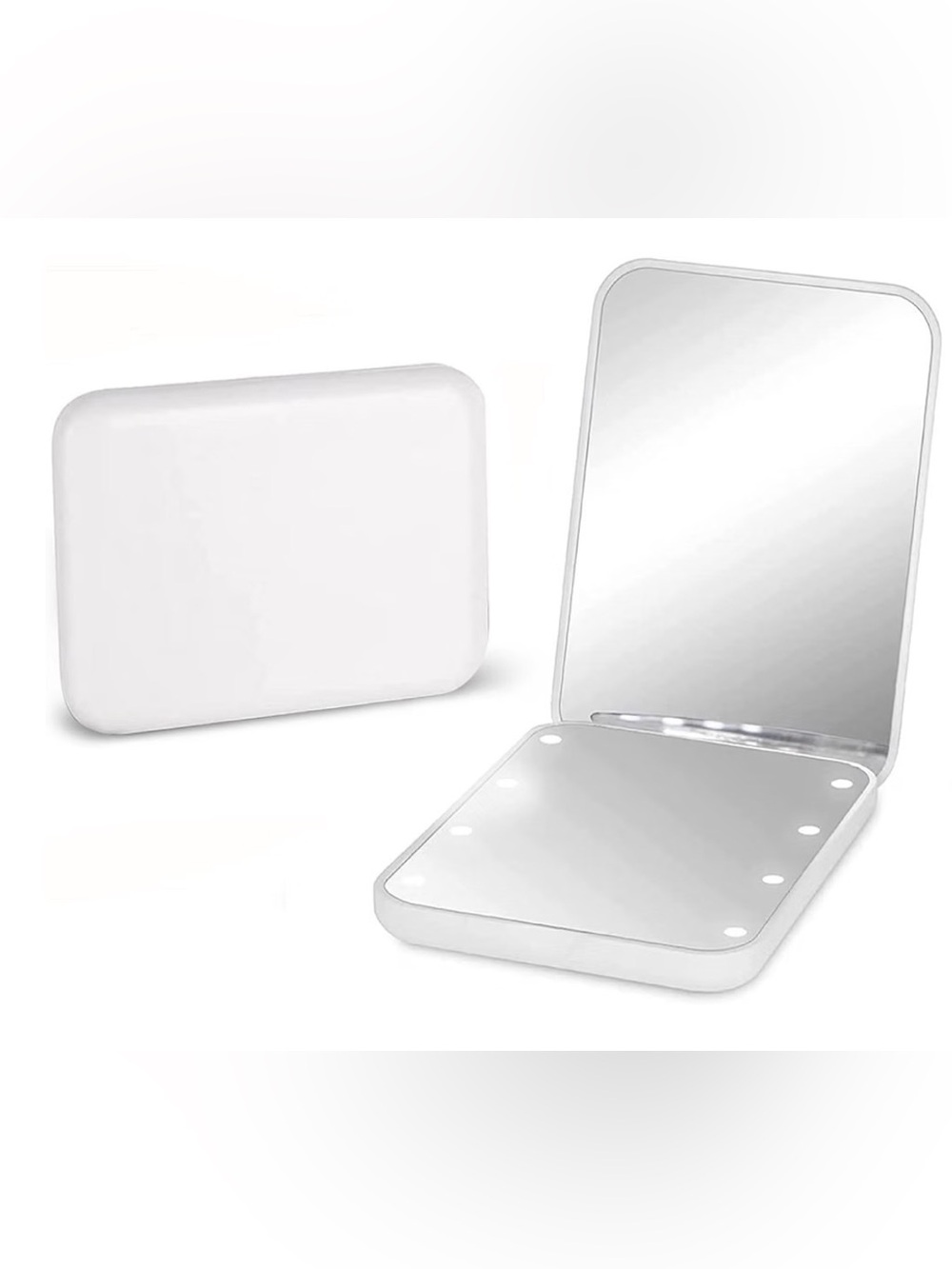 White LED Lighted Compact Mirror for Tablets & Accessories